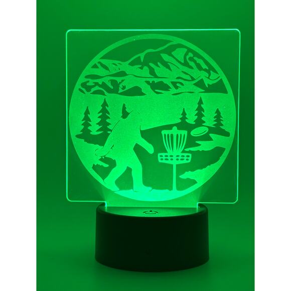 Disc Golf Laser Engraved LED light, Disc Golf Gift, Sport Gift, LED Night Light - Picture 4 of 16